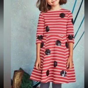 Mini Boden X Roald Dahl Mrs Ladybug & James the Giant Peach Dress sz 6/7  Yrs